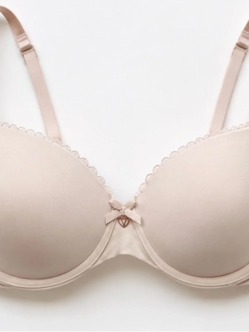 Victoria’s Secret Body By Victoria Perfect Shape Bra 34DDD F75 Nude Beige T-Shrt